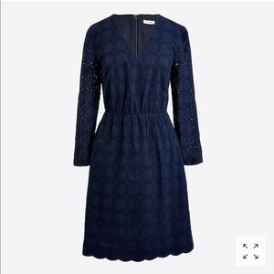 Navy Blue lacy v neck dress size 6